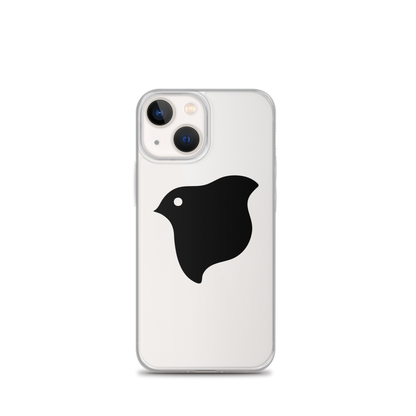 ［ちどり］iPhone ケース 黒ロゴ（クリア）